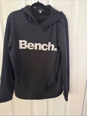 Bench Black Hoodie with White Logo